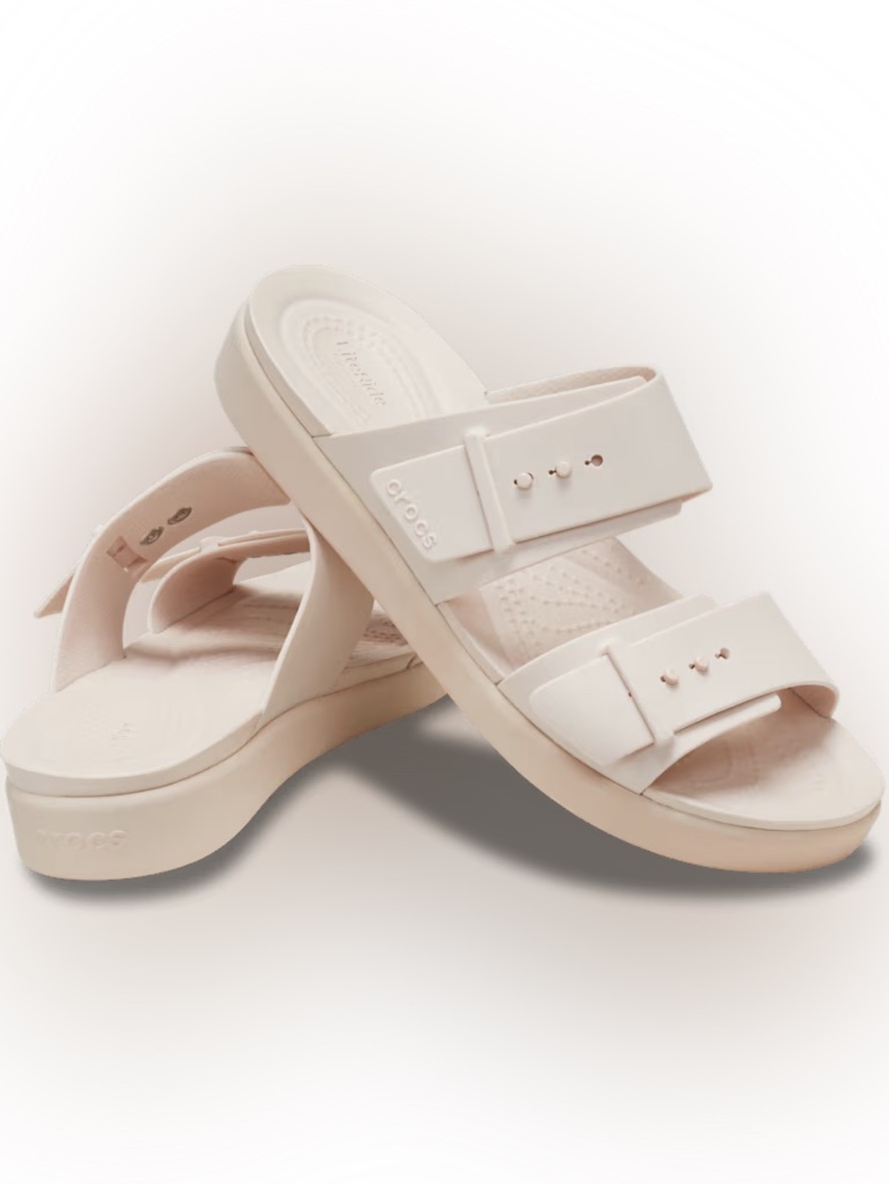 CROCS Women's Brooklyn Buckle Low Low Summer Sandals Sz 6